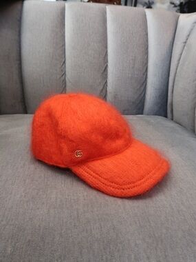 Gucci Orange Fuzzy Logo Cap